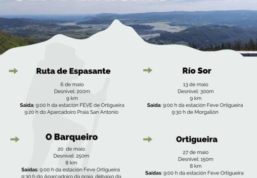 Catro novas roteiros para pechar a tempada de sendeirismo en Ortigueira